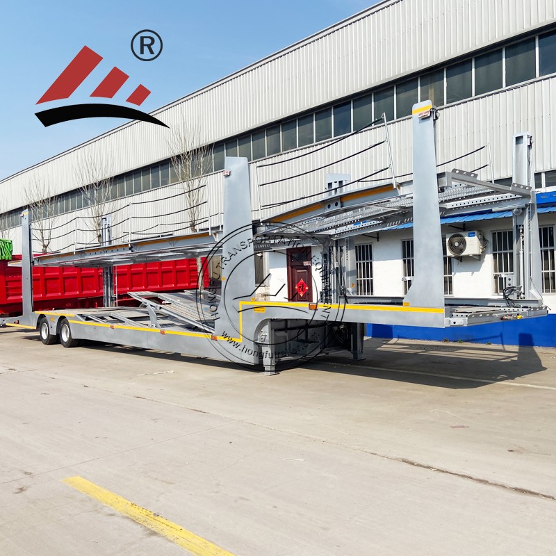 Гидравлический прицеп для перевозки 8-местных легковых автомобилей с гидравлическим подъемом для России Гидравлический прицеп для перевозки 8-местных легковых автомобилей с гидравлическим подъемом для России