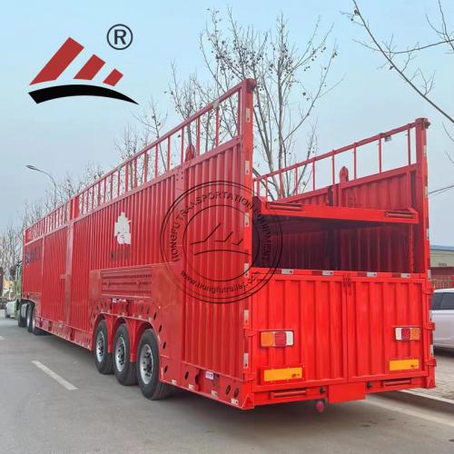 полуприцеп для перевозки легковых автомобилей закрытого типа с 3 осями